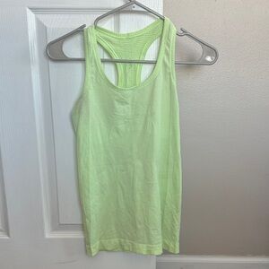 Lululemon Athletica Light Green Tank Top